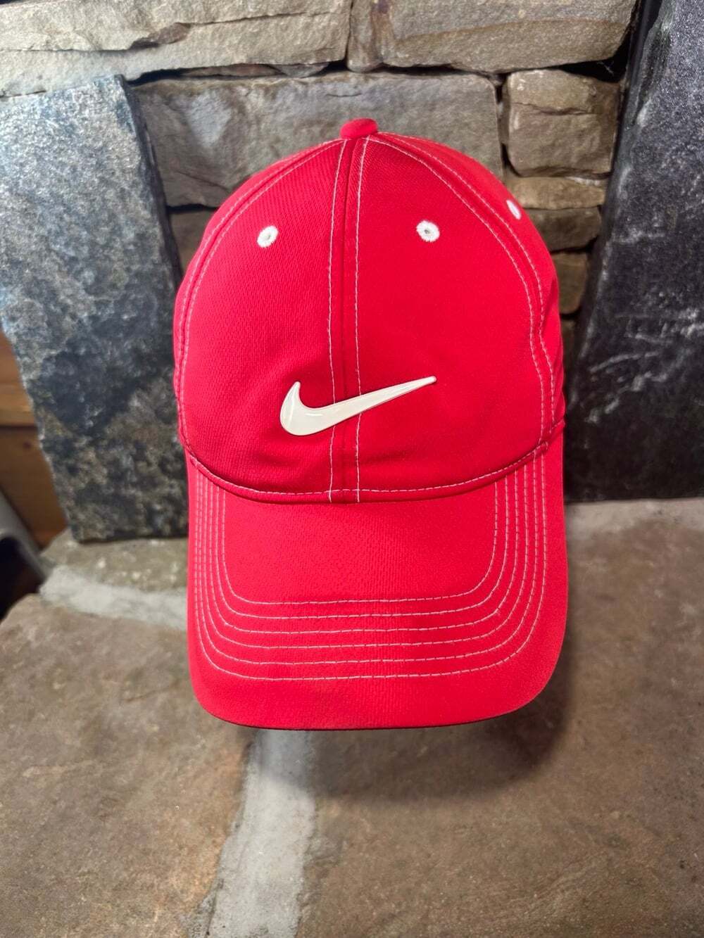 Nike Red Nike Golf Hook & Loop adjustable cap dry fit